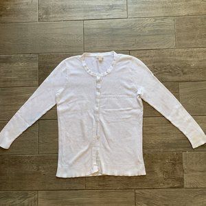 Waffle texture white cardigan